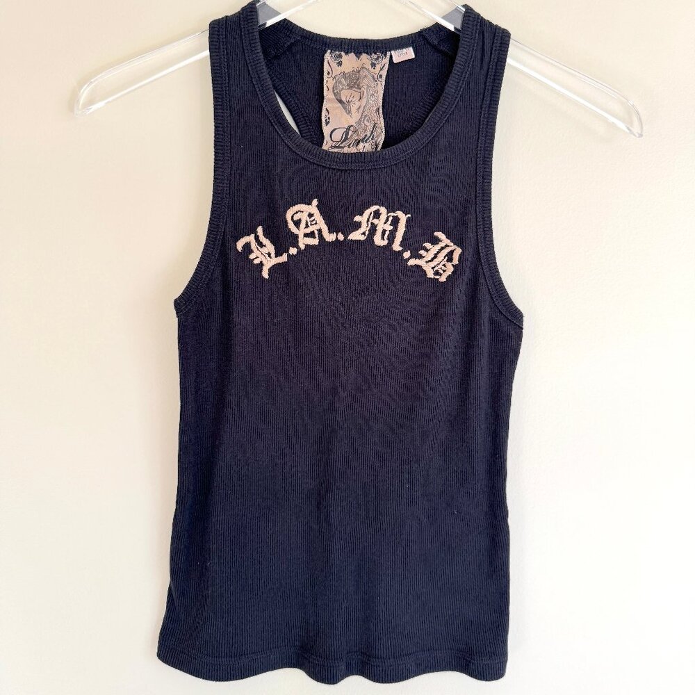 L.A.M.B Gwen Stefani Black Tank Top Lamb Medium